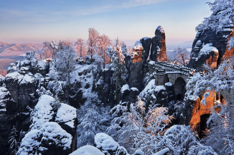 Pravcicka Gate and Bastei Bridge WINTER HIKE