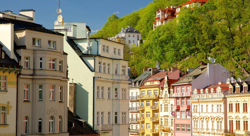 Karlovy Vary and watchtower Diana