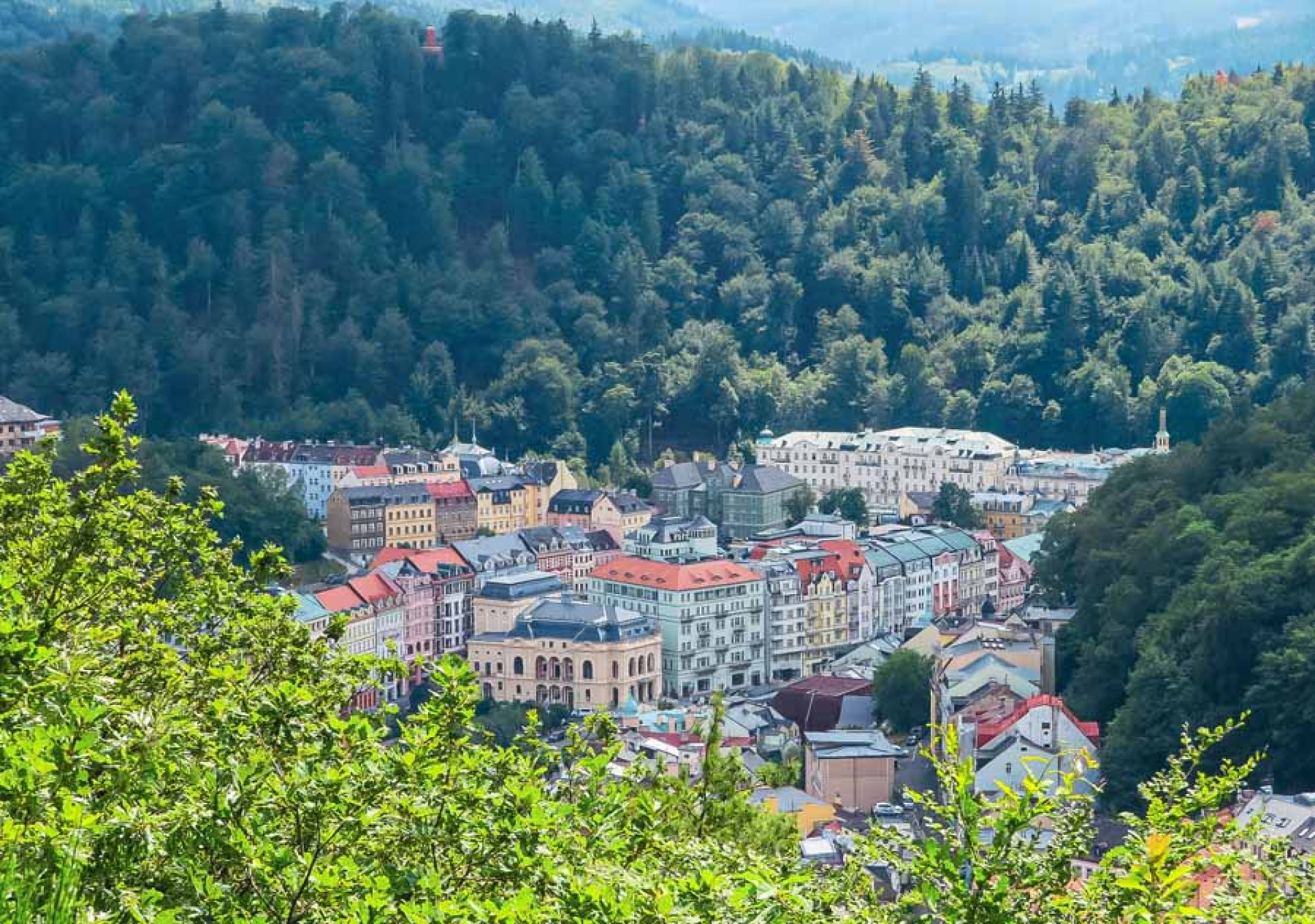 Karlovy Vary and watchtower Diana
