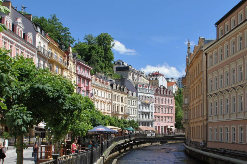 Karlovy Vary and watchtower Diana